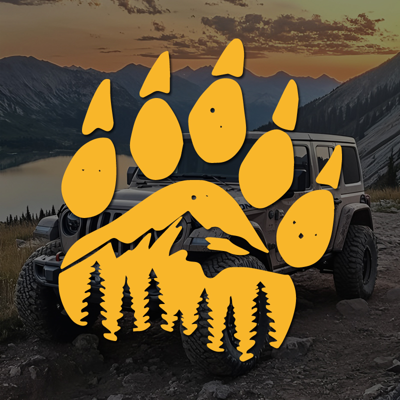 Outdoor Adventure Vehicles - Naklejka na samochód z motywem górskiego