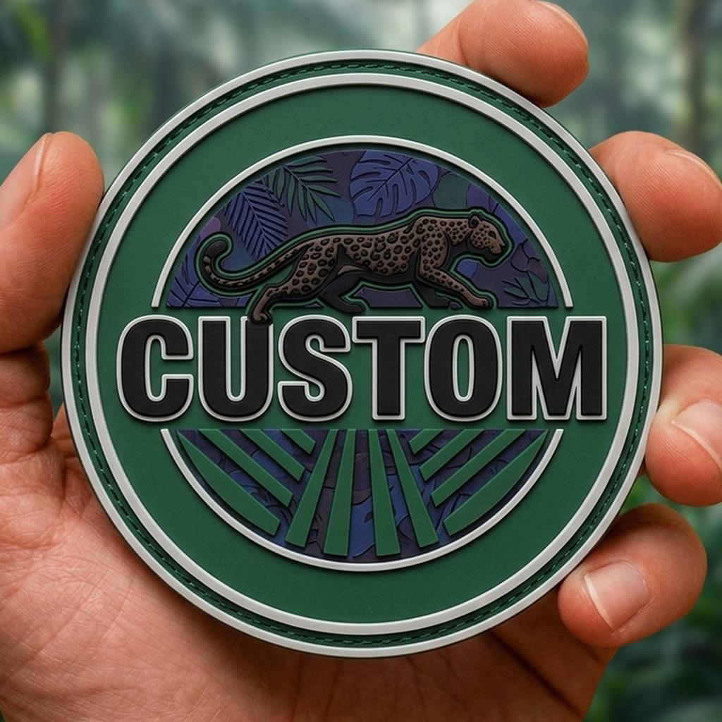 Outdoor Adventure Logo - Personalizowana, tłoczona gumowa naszywka z logo
