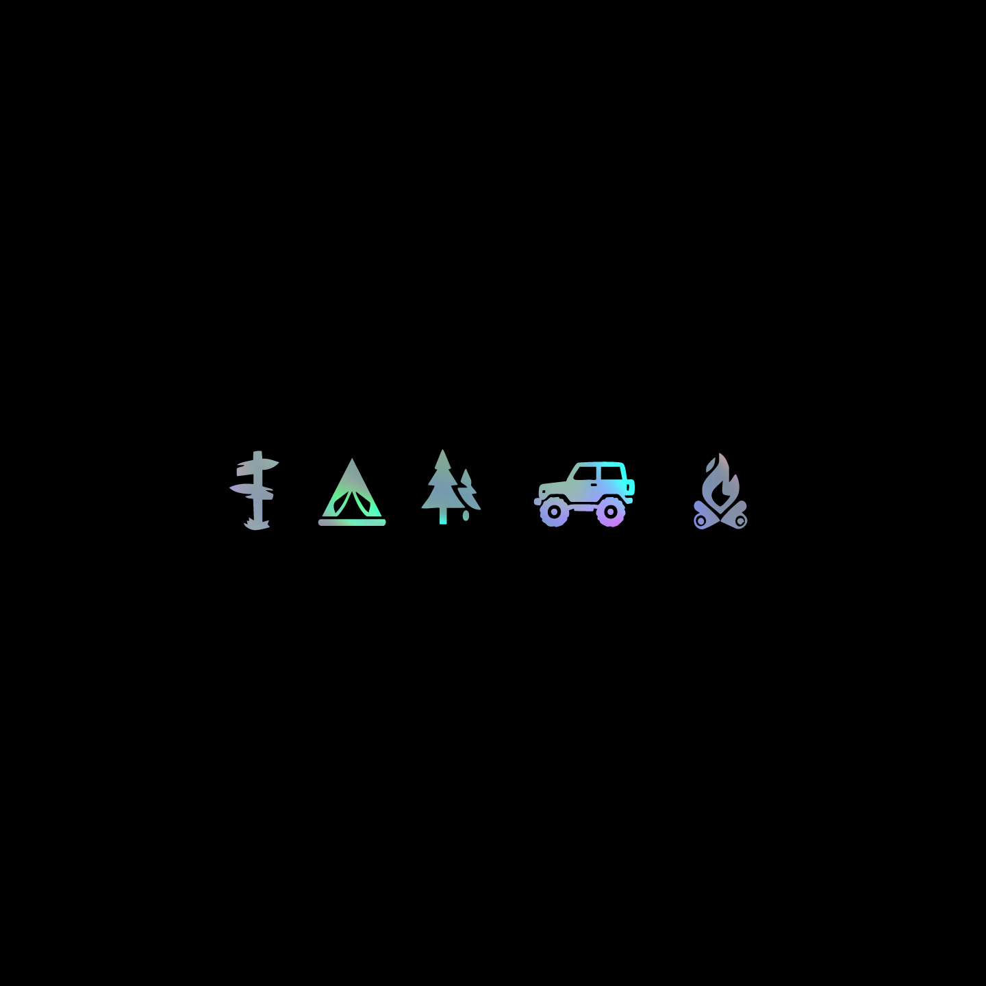 Outdoor Adventure Vehicles - Wodoodporna naklejka winylowa z motywem przygód