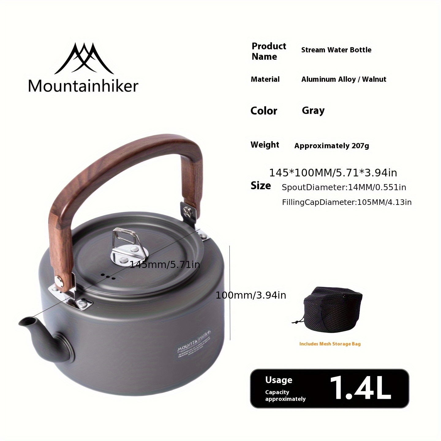 Czajnik z aluminium MOUNTAINHI – Outdoor Adventure Hiking recenzja i cena