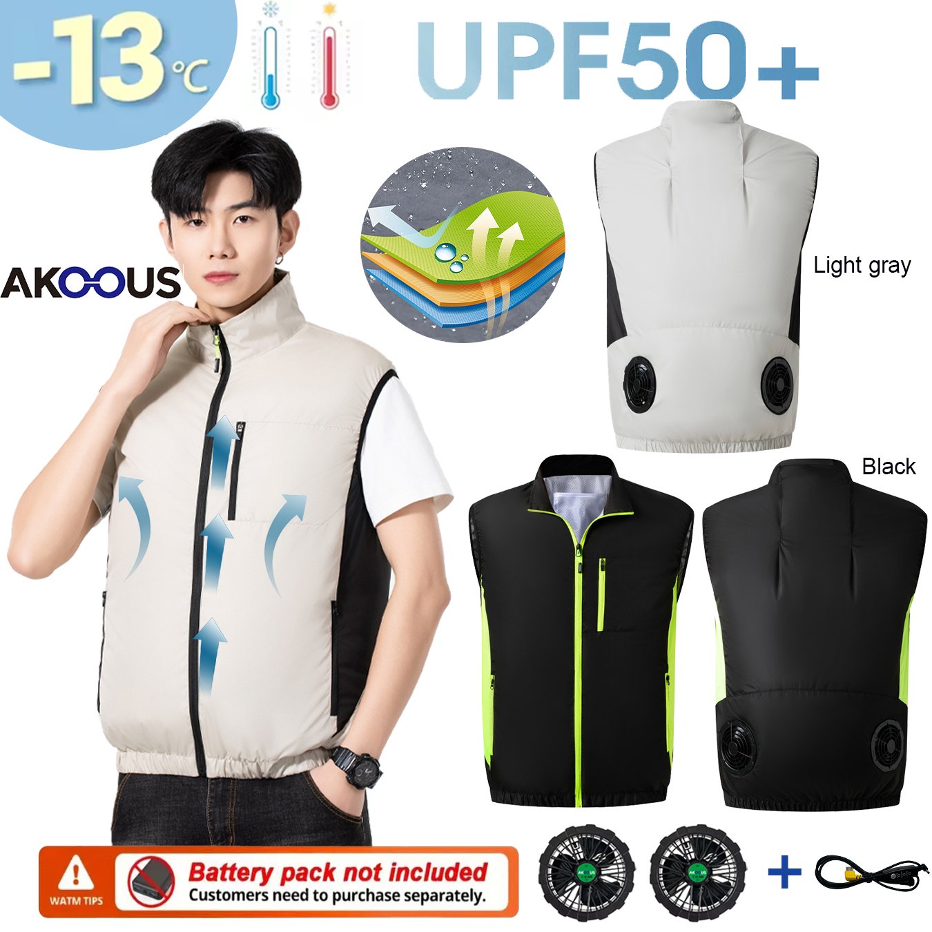 Kamizelka chłodząca 12V 5V USB – Outdoor Adventure Vest recenzja i cena