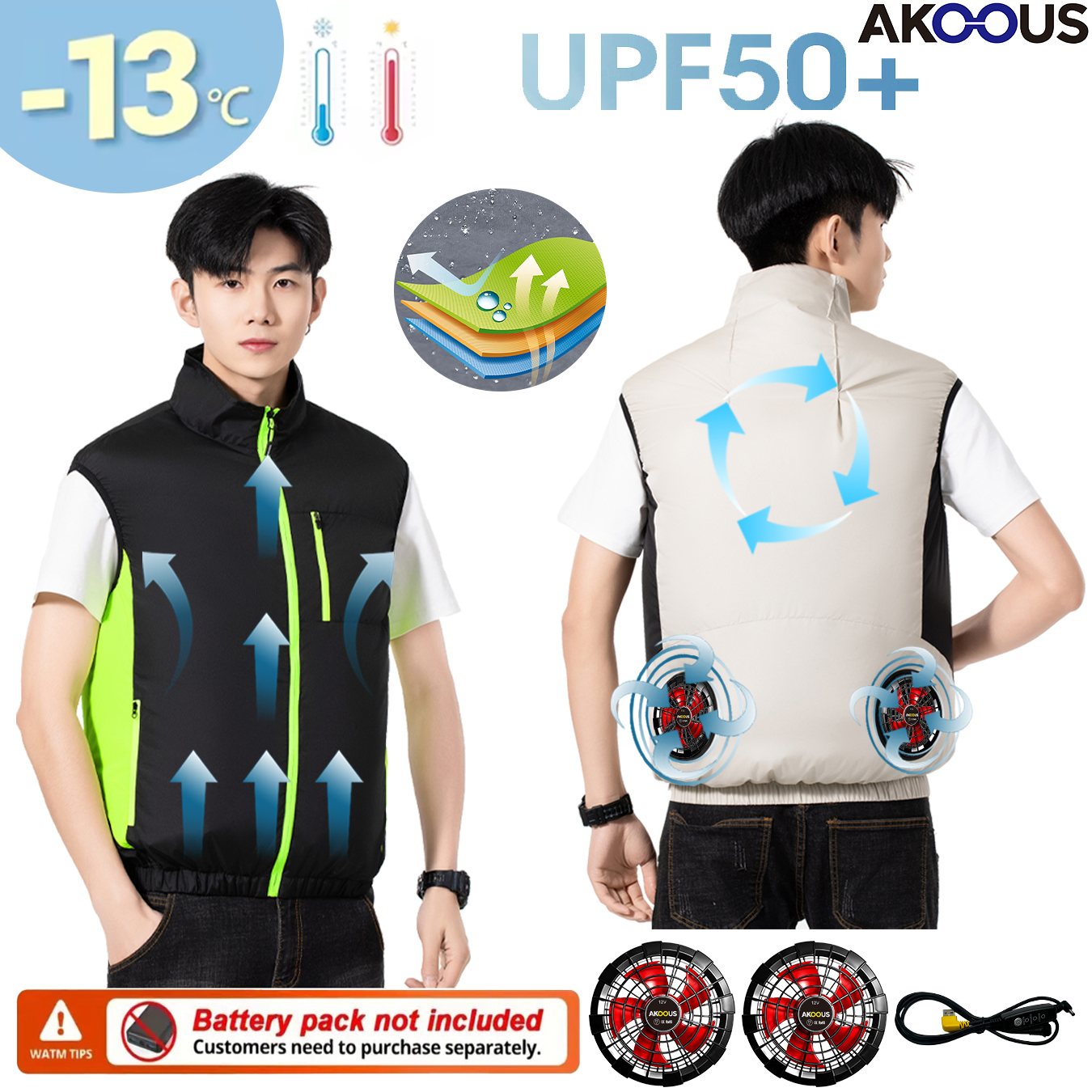 Kamizelka chłodząca 12V 5V USB – Outdoor Adventure Vest recenzja i cena