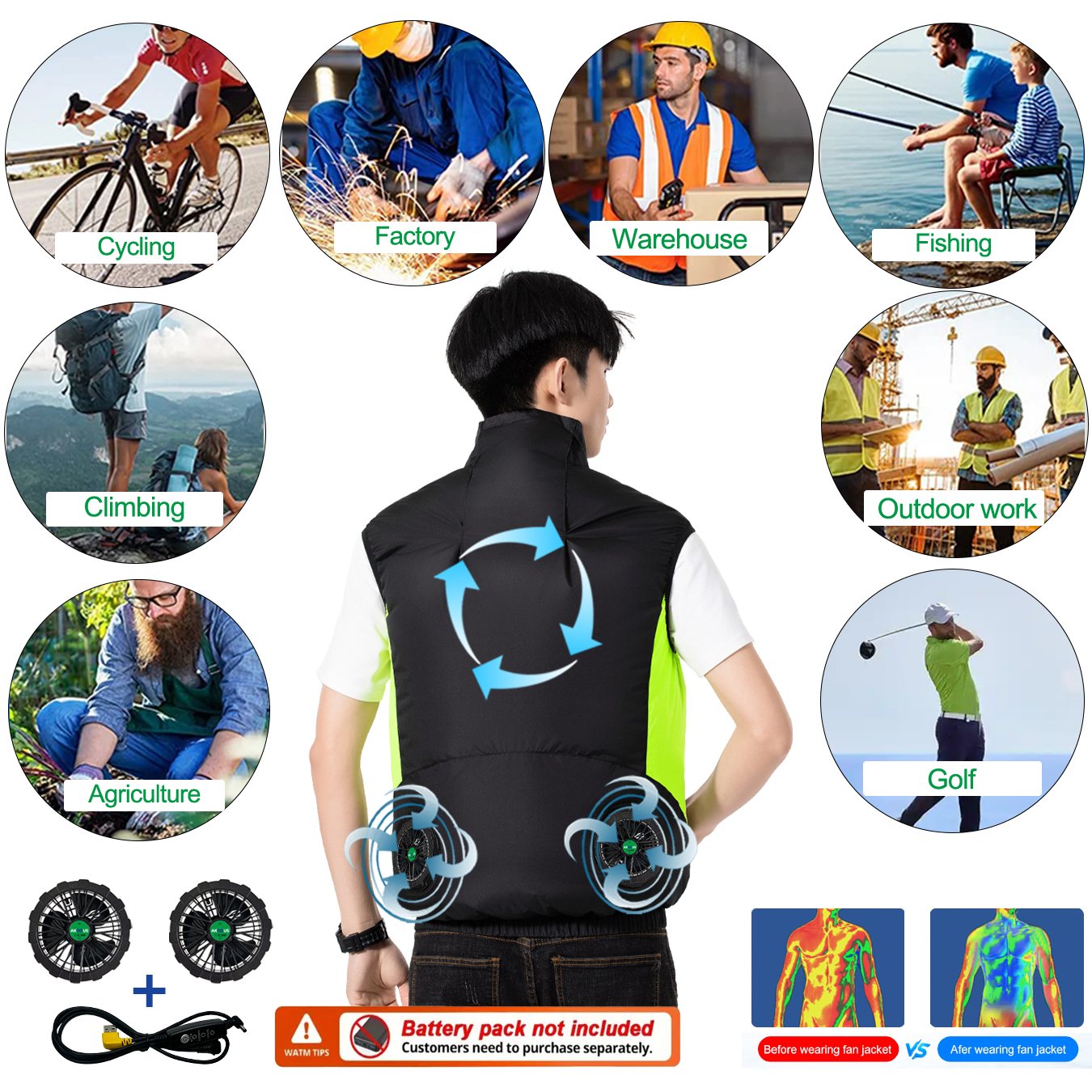 Kamizelka chłodząca 12V 5V USB – Outdoor Adventure Vest recenzja i cena
